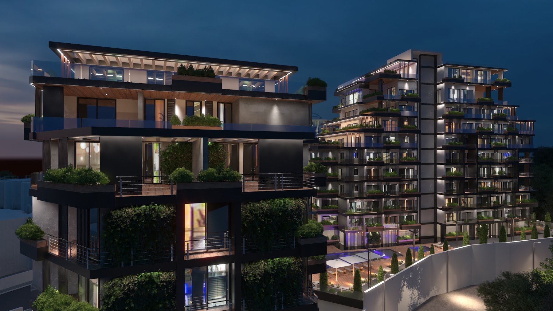 1+1 Wohnung im Akacan Premium in Kyrenia – fertiggestellt, zentrale Lage